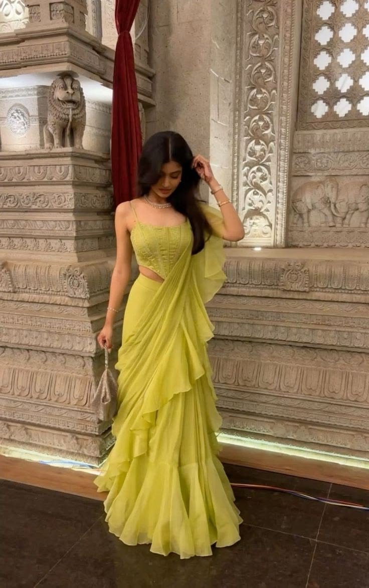 pistachio princess 💚👑 ruffles & royalty ✨ lime green dream 🌿 desi glam in every twirl 💫
